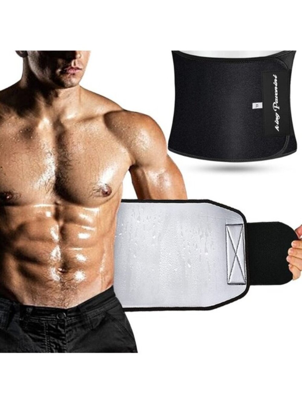 Adjustable Unisex Nano-Silver Waist Trimmer Belt for Exercise & Shaping NIOB